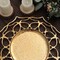 6 Gold 13" Acrylic Round CHARGER PLATES Flower Cutout Design Party Decorations